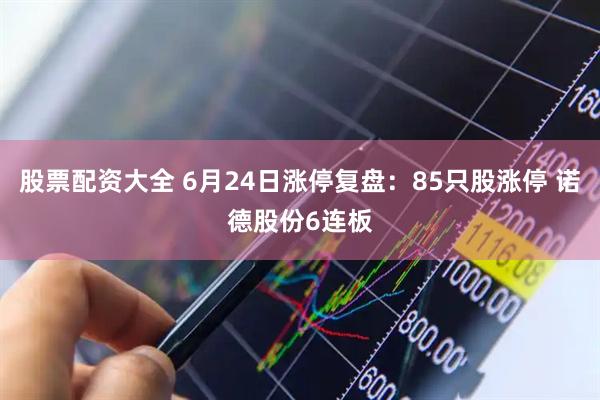 股票配资大全 6月24日涨停复盘：85只股涨停 诺德股份6连板